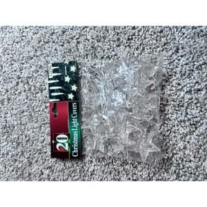 20 Clear Star-Shaped Christmas Light Covers